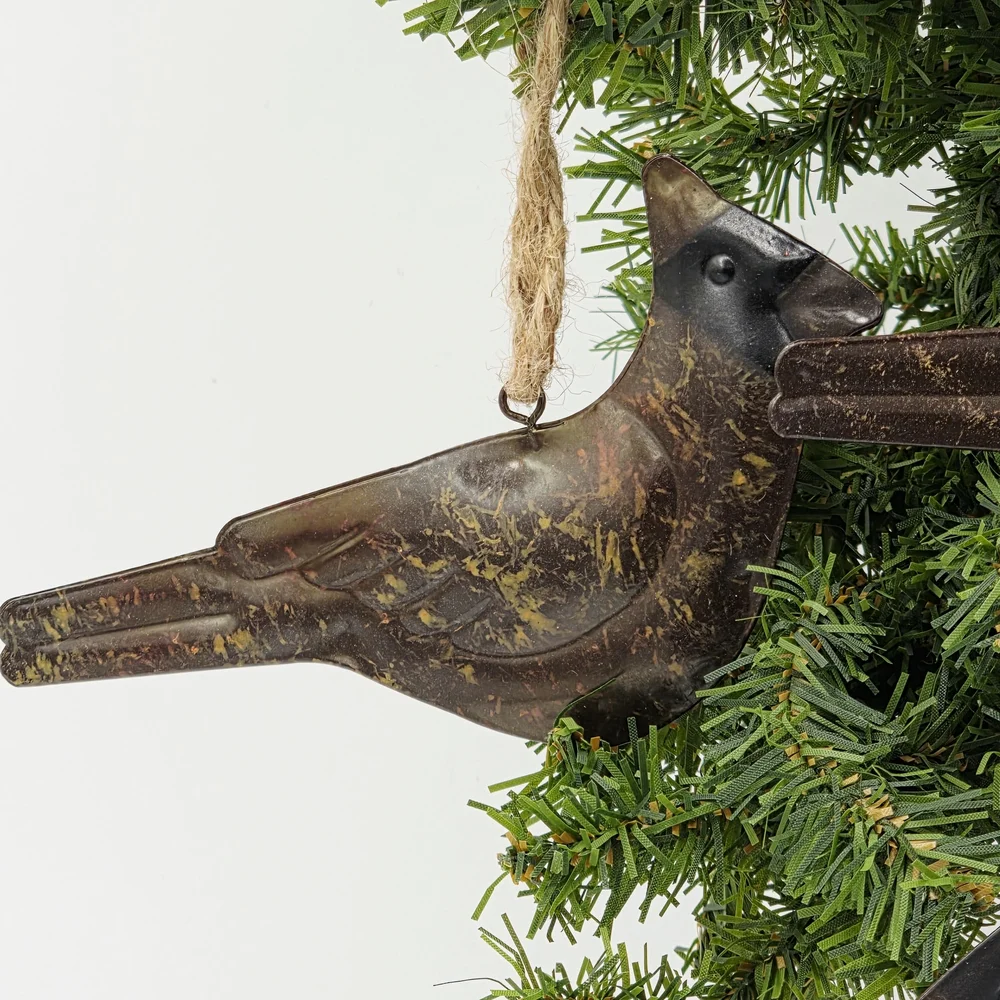 Brown Bird Ornaments on Green Holiday‎ Tree
